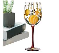 Zunetsutock Bicchieri di Natale, bicchieri da vino di Natale, albero di Natale, con aghi di pino, bicchieri in vetro dipinti a mano, decorazione per vino, champagne