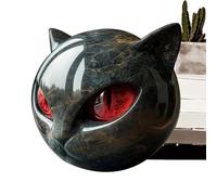 Zunetsutock Cat Figurine - Artistic Resin Animal Ornament Sculpture | Stylish Decoration Desk Dressing Table Bookshelf, Nightstand Window Sill Bedside Display, Cabinet Home Decor Interior Designer Us