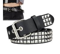 Zunetsutock Cintura punk nera da donna - Cintura regolabile in PU | stile punk multiuso per le donne, ideale per appuntamenti, feste, discoteche, abbigliamento quotidiano, 125 cm, Consulte la
