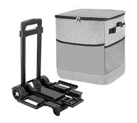 Zunetsutock Frigo Portatile Con Ruote - Borsa Termica A Rotelle Isolata,Carrello Portatile Con Ruote Isolato Per Viaggio Strada Pranzo Picnic Festa Gita Terrazzo Spiaggia Campeggio Avventura