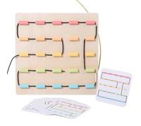 Zunetsutock Giocattolo Da Allacciare In Legno - Pannello Con Laccetto Colorato, Gioco Di Infilatura Con Corda Per Bambini | Attività Educative Di Coordinazione Mano Occhio, Apprendimento E Divertiment