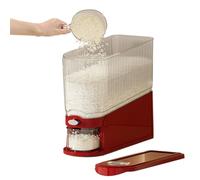Zunetsutock Grain Dispenser - 13.23lbs Capacity Press-type Anti-Gnat Bucket | with Measuring Cup Anti-Gnat Anti-Moisture Rice Container for Beans Corn Cereal Sugar Grain Candy Oatmeal