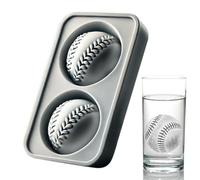 Zunetsutock Ice Ball Molds Whiskey - Flessibile in silicone 3D Baseball Tray | Built in Funnel Easy Filling, Fun Shaped s Cocktail, Brandy Beverages Freezer, Use at Home Party or Bar