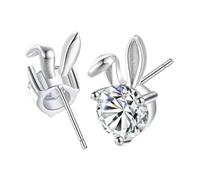 Zunetsutock Orecchini di Pasqua da donna Crystal Easter Studs | STERLING Silver Bunny Studs | Gioielli di goccia di perline scintillanti decorazioni natalizie per una riunione di partenza, Consulte la