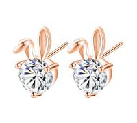 Zunetsutock Orecchini di Pasqua da donna Crystal Easter Studs | STERLING Silver Bunny Studs | Gioielli di goccia di perline scintillanti decorazioni natalizie per una riunione di partenza, Consulte la