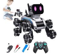 Zunetsutock RC Dog | Robot per cani per bambini | Giocattoli per bambini Telecomando a otto ruote per camera da patio esterno soggiorno ragazze bambini
