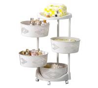 Zunetsutock Ripiani rotanti per stoccaggio alimentare | Rolling Storage Cart scaffalature stoccaggio con ruote, multiuso multistrato organizzatore per balcone cucina pratico