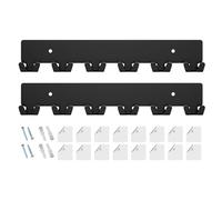 Zunetsutock Tasto Rack - Montaggio a parete con 12 ganci | 2 x adesivi - Organizer in metallo con montaggio - Hardware per ingresso, porta di casa, corridoio, ufficio