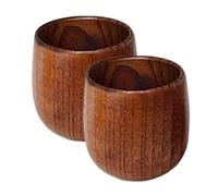 Zunetsutock Tazza in legno carbonizzato, elegante materiale rustico di alta qualità, resistente, per l'uso quotidiano, cucina, viaggi, feste, ospitalità, compleanno, Natale, matrimonio, Pr