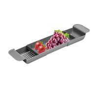 Zunetsutock Vassoio per vasca | Tavolo estensibile per saponi - Scaffale con drenaggio rapido, organizer per riporre la casa, adatto per appartamento ostello gel doccia shampoo