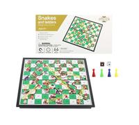 ZUNIPLEX Snakes and Ladders,Gioco da tavolo magnetico,pieghevole e compatto per bambini; set di pedine da scacchi da viaggio per principianti con custodia portatile