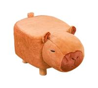 Zunishaone Animal Shaped Footstool - Solid Wood Capybara Chair with Smooth Rolling Wheels, Quiet Mobility | Versatile Seating Solution Ideal for Entryways Living Spaces Kids Bedrooms Playroom