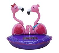 Zunishaone Animaux Dansants à Énergie Solaire - Flamant Rose | Jouet à Tête Secouante pour Tableau de Bord, Figurine Animée à Énergie Solaire pour Voiture, Bureau, Décoration Amusante