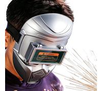 Zunishaone Cappa da saldatura, antiriflesso e oscurante, protezione per il viso, per taglio e saldatura, lavorazione dei metalli, pericolo respiratorio, casa, officina, costruzione