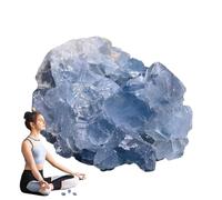 Zunishaone Celestite grezza, cristalli celestite | Forma irregolare cristalli grezzi | Collezione di pietre per scaffalature del soggiorno, esemplari minerali, decorazione per la casa