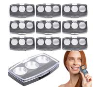 Zunishaone Contenitori per il trucco vuoti, tavolozza vuota per il trucco | per ombretto compatto Pan per imballaggio 10x,Scatola di immagazzinaggio cosmetico multifunzionale Crea contenitore