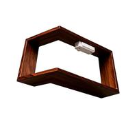 Zunishaone Corner Shelf | L Shaped Rustic Storage Organizer with LED Lights