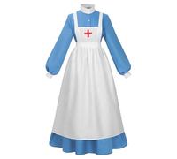 Zunishaone Costume da Infermiera | Costume Infermiera Vintage Donna Guerra Civile | Abito Storico con Grembiule per Feste Eventi Teatro Musei e Travestimenti