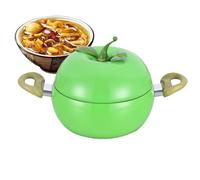 Zunishaone CXPAN con coperchio, salsa con coperchio,festa a fondo spesso a forma di frutta | Teglia per induzione antiaderente, utensili da cucina multiuso per pasta, zuppa, spaghetti