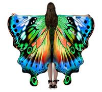 Zunishaone di Farfalla per Adulti | Colorato Halloween Farfalla Ala Cape | Accessori per Costume e Performance sul palco per Giochi di Ruolo