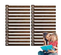 Zunishaone Divisori per Dischi da A a Z - 26 Pezzi Ordinatore Alfabetico in Legno,Ordinatore Alfabetico per Dischi e Libri con Linguette - Per Appassionati di Musica Adulti Organizzatore per Vinile da