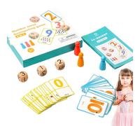 Zunishaone Giochi di matematica per bambini 5-7, addizione e schede flash di sottrazione | Dadi matematica multifunzionali - Carte flash, materiali educativi di matematica per la scuola domestica,
