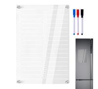 Zunishaone Lavagna cancellabile magnetica acrilica per frigorifero,Lavagna per appunti in acrilico per frigorifero,Lavagna magnetica cancellabile per frigorifero | Tabellone segnalibro acrilico con