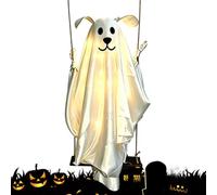Zunishaone Outdoor Halloween Decorations | 59 inch Light Up Swing Ghost Dog