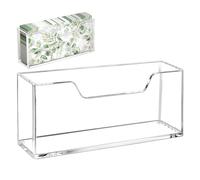 Zunishaone Portasciugamani da tavolo,Portasciugamani in acrilico per archiviazione verticale della carta | Dispenser di tessuti trasparenti Organizzatore di stoccaggio per tovaglioli decorazione da