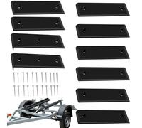 Zunishaone Rimorchio Glide Bunk Pads - Staffe per scivolo marino, kit di facile caricamento | Guide rinforzate per rimorchio, 10 x Heavy Duty Boat Trailer Glide Bunk Enders for Smooth Loading and Ski