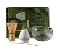 Zunishaone Set di frullatore matcha, set da tè matcha | Set di per cucchiaio da ciotola matcha,Squisiti strumenti di cerimonia del tè in stile giapponese, versatile set completo per la
