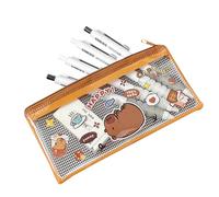 Zunishaone Spring Snap Capybara - Matite dolci portatili per cancelleria | Portamatite Carino, grande borsa per matite con cerniera, per scuola, ufficio, studenti e studenti, Capybara Lying On Its