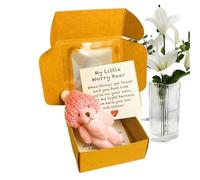 Zunishaone Tessuto Mini-bär-Plush, con confezione regalo e biglietto di auguri | Giocattolo tenero fatto a mano con un messaggio ispiratore, amore amorevole per il dolore, babyarty, San