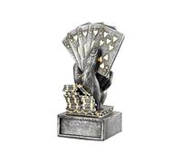 Zunishaone Trofeo da Poker in Resina da 4,52 Pollici - Statua Decorativa di su Base Quadrata | Incisione Personalizzata, Decorare Gli scaffali e Aggiungere Un Tocco Moderno alla Tua Collezione