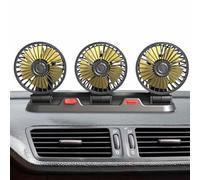 Zunishaone Ventilatore per auto | Ventilatore a tre teste per camion | USB/12V/24V aria di raffreddamento piccola personale, 2 velocità, elettrico per camion, nave, furgoni, SUV, camper