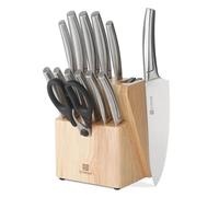 ZUNMARK Set di Coltelli da Cucina 13 Pezzi Professionale con Blocco Portacoltelli e Affilatore Integrato, Coltelli Affilati per Chef - Ideale per Casa e Ristoranti