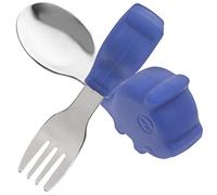 ZUNOXAZ 1 set per Inossidabile e Silicone e Cucchiaio Ergonomici per Svezzamento Facile per Apprendimento Durante