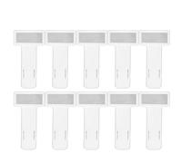 ZUNOXAZ 10 pezzi Porta adesivi per parabrezza auto, organizer per clip di permesso di parcheggio autoadesivo - Portadocumenti trasparente per parabrezza, clip per fatture per pass per veicoli