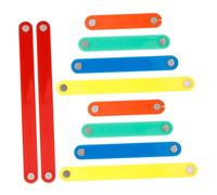 ZUNOXAZ 10 pezzi Strisce Geometriche Magnetiche Colorate per Costruzioni Educative Gioco Didattico per Comprensione Matematica Sviluppo Logica e Spaziale Adatto per Scuola e Casa