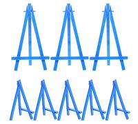 ZUNOXAZ 10 Pezzi Supporto Cavalletto da Tavolo Mini Cavalletti Espositivi in Plastica Blu Stand per Disegni e Collezionismo Cavalletti per Artisti e Mostre Stabile