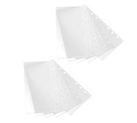 ZUNOXAZ 10 Pezzi Trasparenti per Raccoglitori Inserti in Plastica Opaca per Organizzazione Budget e Documenti Tasche Espandibili per Planner Anelli Divider per Quaderni e Ricevute