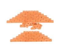 ZUNOXAZ 100 Pezzi Mini Mattoni da Costruzione per Modellismo Kit Miniatura Muratura in Mattoni Color Mattone per Giardino e Diorama Materiali Realistici per Casa in Miniatura