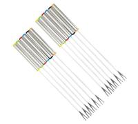 ZUNOXAZ 12 pezzi Forchette Fonduta in Acciaio Inossidabile per Frutta Dolci Bbq Forchettine Lunghe Resistente al Calore per Formaggio Cioccolato Carne Picnic e Barbecue