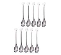 ZUNOXAZ 12pezzi Cucchiai Da Dessert in Acciaio Inossidabile Forma Di Cuore Cucchiai Per Mescolare Manico Per Muffin Tè Freddo Caffè Freddo e Yogurt
