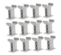 ZUNOXAZ 15 Pezzi Supporti Plastica per Rotaia Alta Multilivello Pilastri Ponte Treno Compatibili con Tutti i Sistemi di Binari Blocchi Resistenti alle Intemperie per Costruzioni