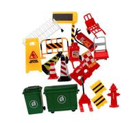 ZUNOXAZ 19 Pezzi Segnaletica Stradale Miniatura per Giocattoli Educativi per Imparare Le Regole del Traffico Modelli Stradali Compatti e Resistenti per Gioco Interattivo e Apprendimento