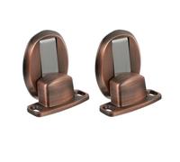 ZUNOXAZ 2 Pezzi Fermaporta Magnetico in di Zinco Fermaporta da Pavimento Invisibile Antiscivolo e Resistente per Porte di Camera Bagno e Ufficio Montaggio con o Autoadesivo