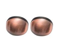 ZUNOXAZ 2 Pezzi Fermaporta Rotondo in Acciaio Protezione Anti-schiacciamento per Animali Design Perforazione per Porte di Casa e Bagno