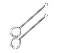 ZUNOXAZ 2 pezzi Frusta Uova Manuale Acciaio Mixer Leggero e Portatile per Miscelare Uova Bevande e Impasti Ergonomico Antiaffaticamento per Cucina Bar e Caffetterie