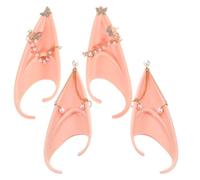 ZUNOXAZ 2 Pezzi Orecchie da Fata con Catena di Perle per Cosplay Elegante e Feste Accessorio Durevole e Delicato per Costume Bambina per Halloween e Matrimoni